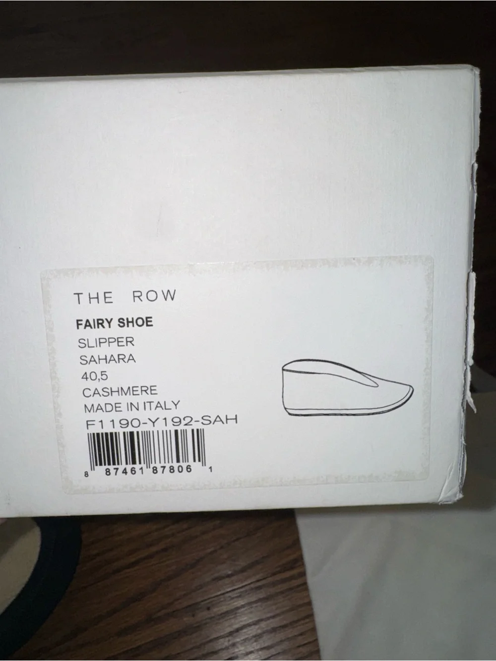 Size 40.5 The Row Fairy Cashmere Knit Flats